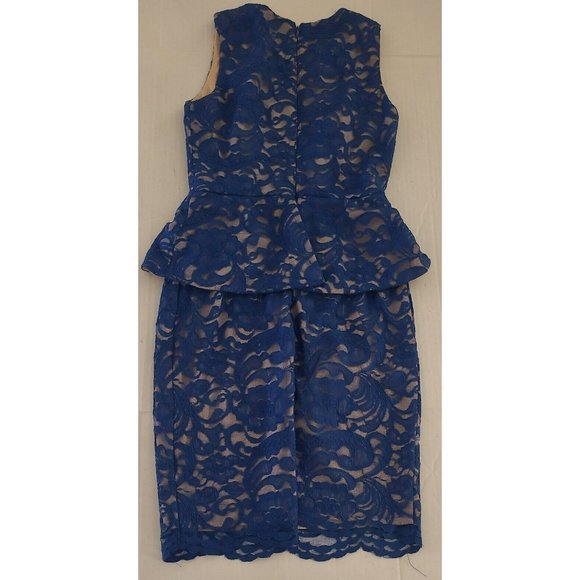 Cache Womens Blue Floral Flower Dress - Petite 0 - Picture 3 of 6